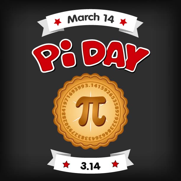 Picture of March 14 being Pi Day 3.14
