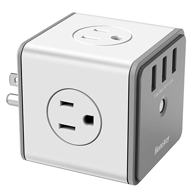 Small surge protector which is ideal for travel.