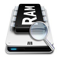 Picture of RAM with a magnifying glass with the idea that you should defrag your RAM