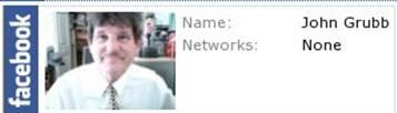 Photo of John Grubb's Facebook email signature