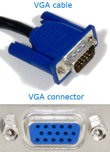 VGA connector and cable
