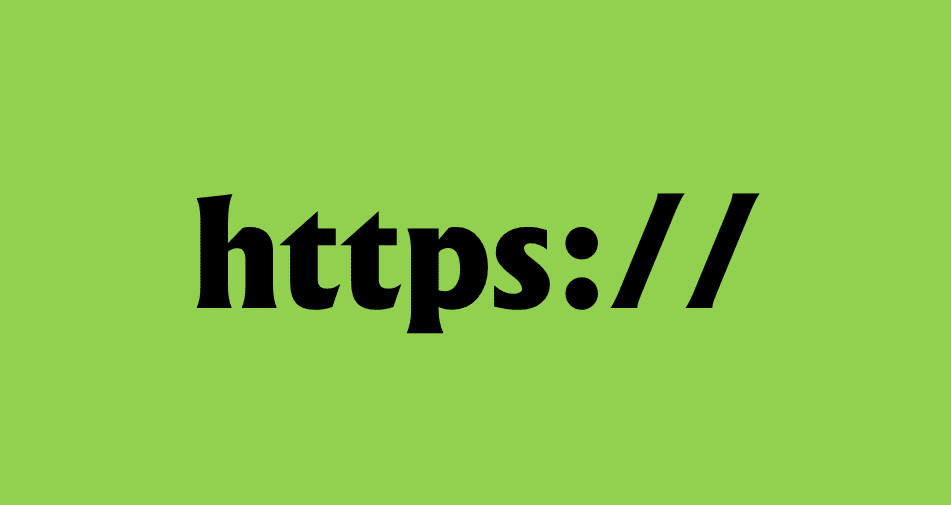 green background with the letters https:// written on it.