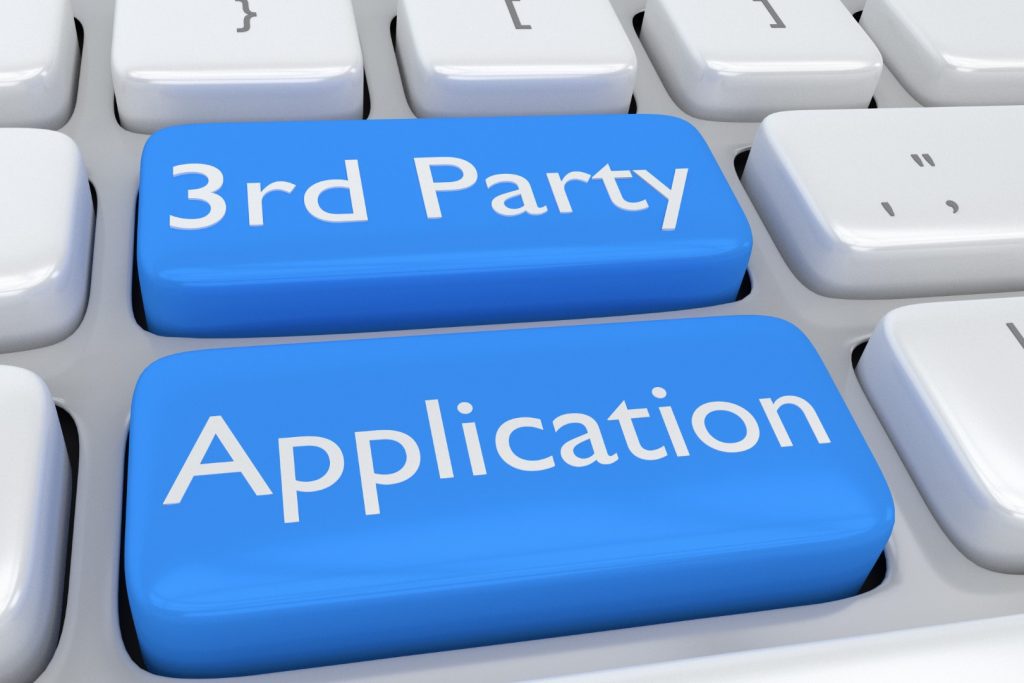 Keyboard with "3rd Party Application" on keys