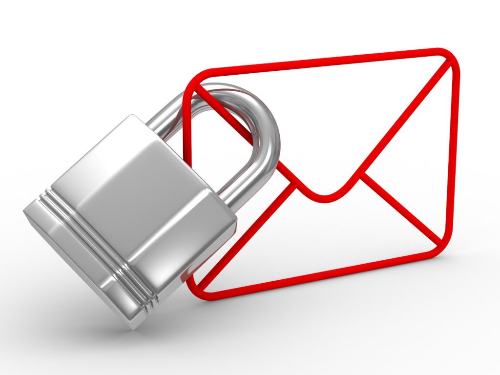 E-mail concept on white background. Isolated 3D image