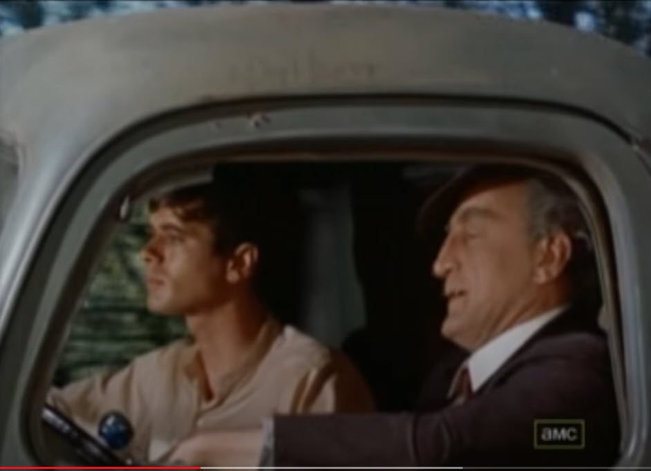 still picture of George C. Scott and Michael Sarrazin in "The Flim-Flam Man."