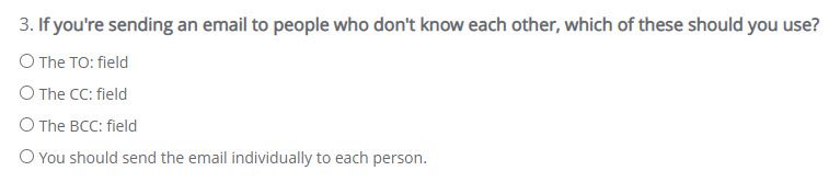 Question #3 of our quiz