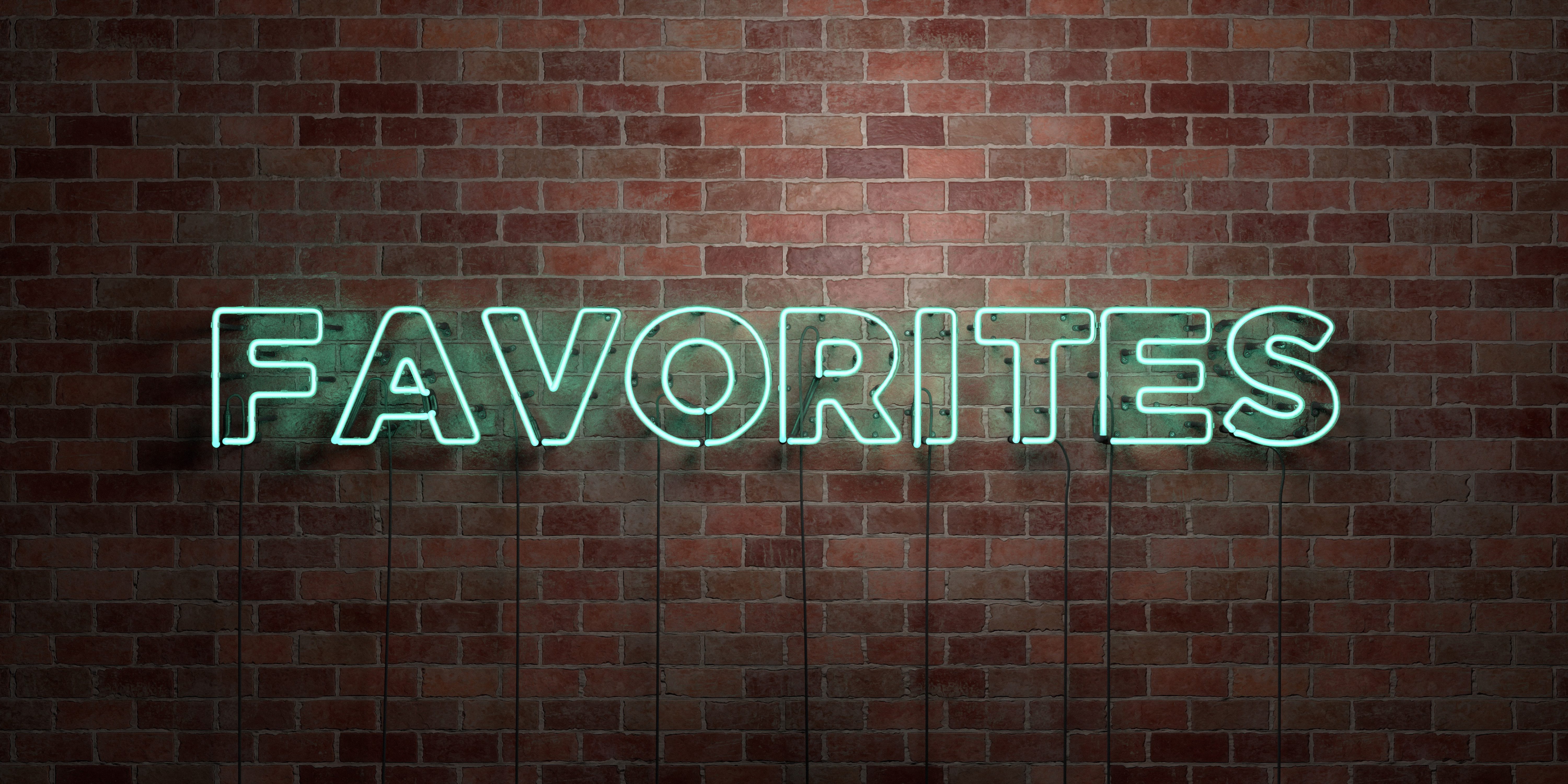 The word "favorites" on a brick wall indicating that I'm going to share my 5 Favorite Music-related YouTube Channels