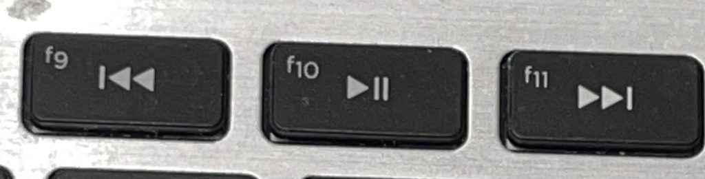 Three of the F key icons