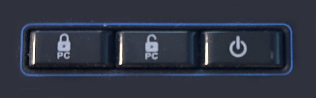 Screenshot of: lock, unlock and power off.