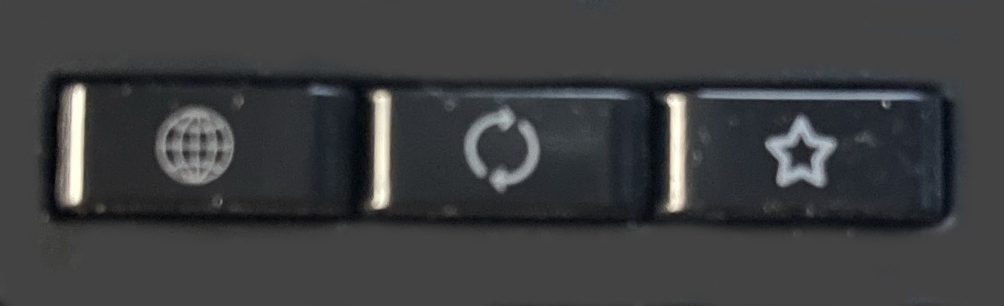 Screenshot of a keyboard ion array of three icons.