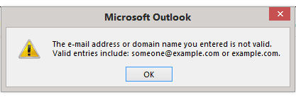 spammer tricks include invalid email address - this is the Outlook response.