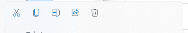 Windows 11 right-click icons
