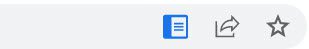 Google Chrome Reader icon colored blue meaning it is active